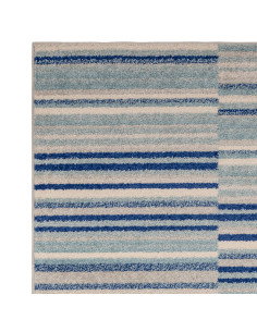 Tappeto Muse Blue Stripe MU05: design moderno e colori vivaci per un soggiorno elegante e contemporaneo. Perfetto tra i tappeti 2