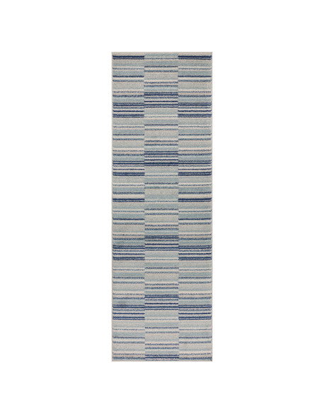 Tappeto Muse Blue Stripe MU05: design moderno e colori vivaci per un soggiorno elegante e contemporaneo. Perfetto tra i tappeti