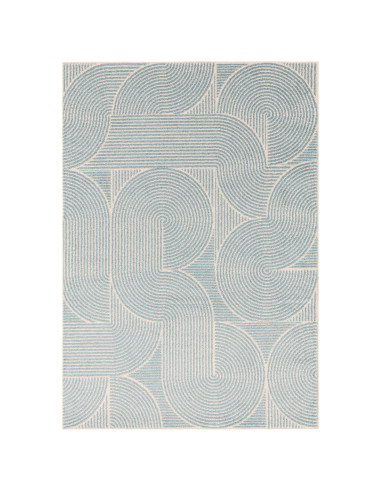 Tappeto Muse Blue Swirl MU02: design geometrico e colori freschi per un salotto moderno e accogliente. Perfetto tra i tappeti m