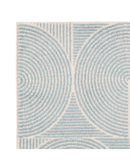 Tappeto Muse Blue Swirl MU02: design geometrico e colori freschi per un salotto moderno e accogliente. Perfetto tra i tappeti m