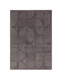 Tappeto moderno salotto Muse Charcoal Swirl MU01: design geometrico, colori sofisticati e resistenza in polipropilene per un am
