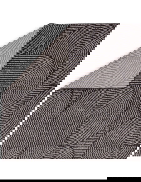 Tappeto moderno salotto Muse Charcoal Swirl MU01: design geometrico, colori sofisticati e resistenza in polipropilene per un am
