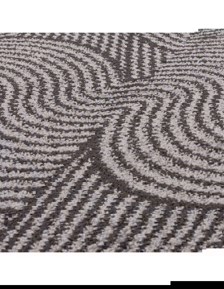Tappeto moderno salotto Muse Charcoal Swirl MU01: design geometrico, colori sofisticati e resistenza in polipropilene per un am