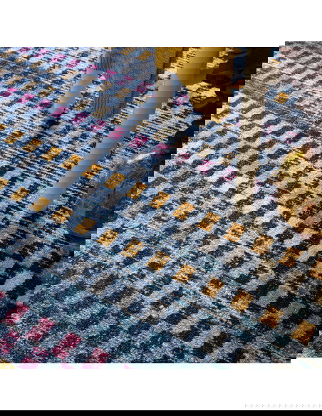 Tappeto Muse Check Bright MU30: design moderno e colorato, perfetto per soggiorni vivaci e contemporanei. Resistente e facile d