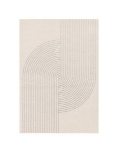 Tappeto Muse Cream Arch MU16: design geometrico e colori neutri per un soggiorno moderno, elegante e facile da mantenere. Perfe