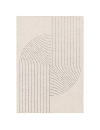 Tappeto Muse Cream Arch MU16: design geometrico e colori neutri per un soggiorno moderno, elegante e facile da mantenere. Perfe