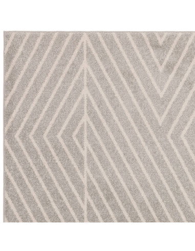 Elevate your space with the Muse Grey Linear MU09, a durable modern designer rug featuring a sleek geometric pattern and soft,