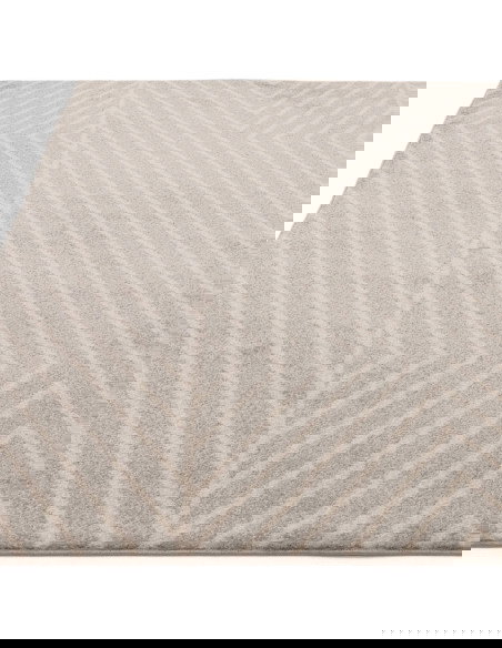 Elevate your space with the Muse Grey Linear MU09, a durable modern designer rug featuring a sleek geometric pattern and soft,