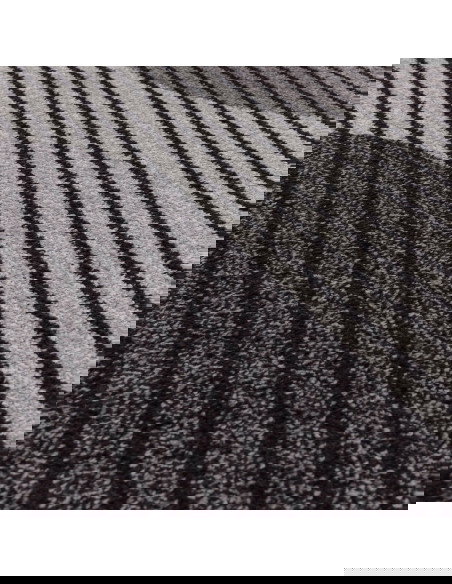 Tappeto Muse Grey Retro MU14: design geometrico moderno e colori neutri, perfetto tra i tappeti moderni soggiorno per stile e p