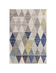 Tappeto Muse Harlequin Blue MU25: design geometrico moderno e colori raffinati, perfetto tra i tappeti moderni soggiorno per un