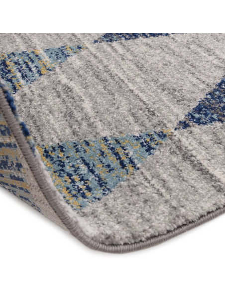 Tappeto Muse Harlequin Blue MU25: design geometrico moderno e colori raffinati, perfetto tra i tappeti moderni soggiorno per un
