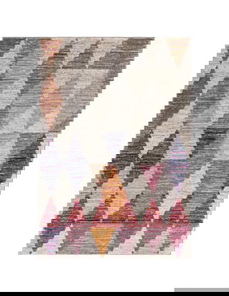 Tappeto Muse Harlequin Pink MU24: design geometrico e colori vivaci per un soggiorno moderno e raffinato. Perfetto tra i tappet