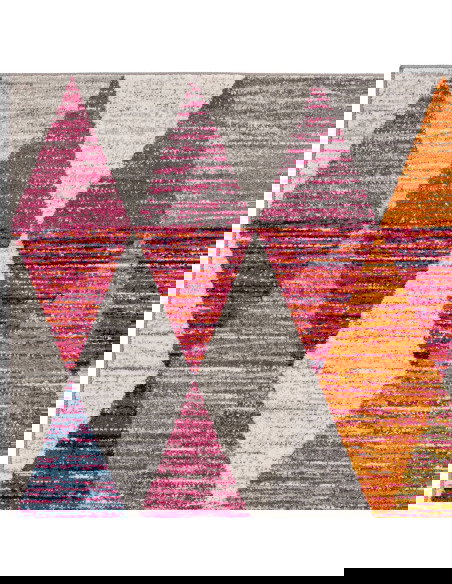 Tappeto Muse Harlequin Pink MU24: design geometrico e colori vivaci per un soggiorno moderno e raffinato. Perfetto tra i tappet