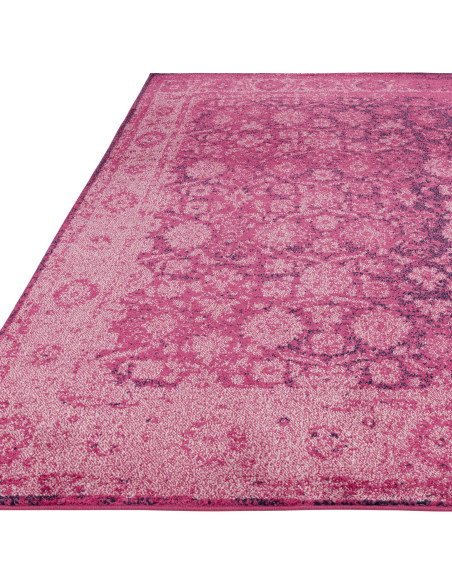 Add vibrant style with the Muse Heritage Pink MU28, a durable modern colourful area rug featuring geometric elegance and easy m