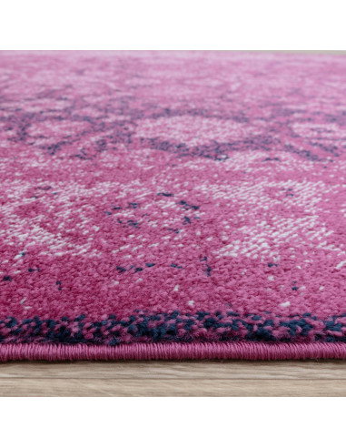 Add vibrant style with the Muse Heritage Pink MU28, a durable modern colourful area rug featuring geometric elegance and easy m