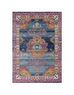 Tappeto Muse Medalion Bright MU29: design moderno e colori vivaci, perfetto per tappeti moderni soggiorno e salotti contemporan