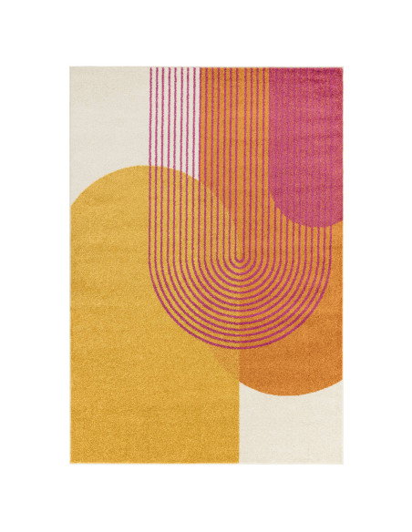 Add vibrant style to your space with the Muse Orange Retro MU13, a durable and plush modern colourful area rug perfect for any