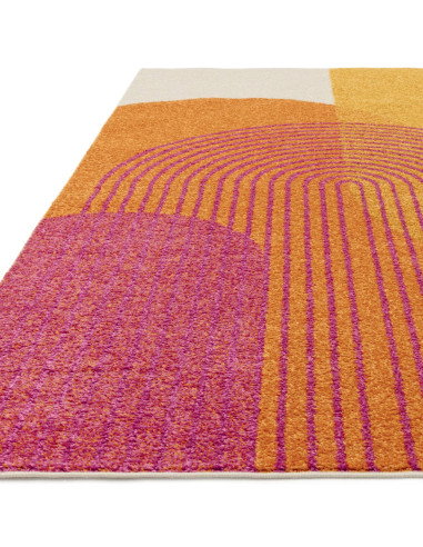Add vibrant style to your space with the Muse Orange Retro MU13, a durable and plush modern colourful area rug perfect for any