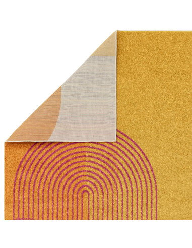 Tappeto Muse Orange Retro MU13: design moderno e colori vivaci per un soggiorno unico. Perfetto tra i tappeti moderni soggiorno