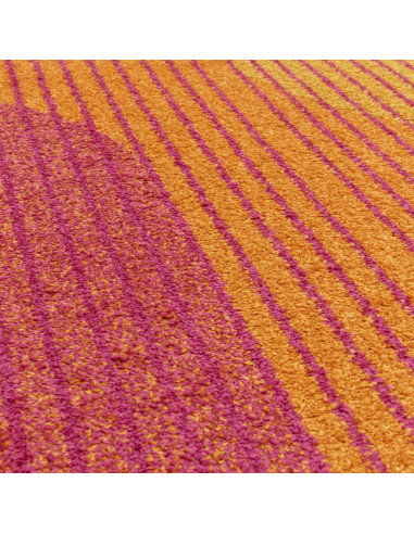 Add vibrant style to your space with the Muse Orange Retro MU13, a durable and plush modern colourful area rug perfect for any