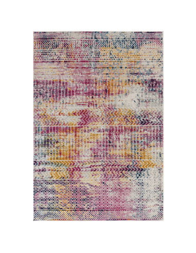 Brighten your space with the Muse Tribal Bright MU26, a durable modern colourful area rug featuring vibrant geometric patterns