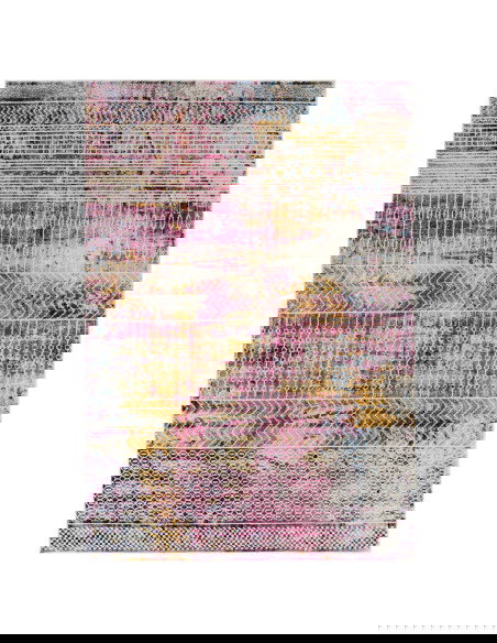 Brighten your space with the Muse Tribal Bright MU26, a durable modern colourful area rug featuring vibrant geometric patterns