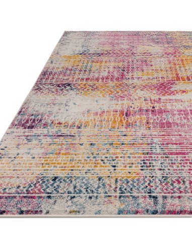 Tappeto Muse Tribal Bright MU26: design moderno e colorato, perfetto per soggiorni contemporanei. Resistente, facile da pulire