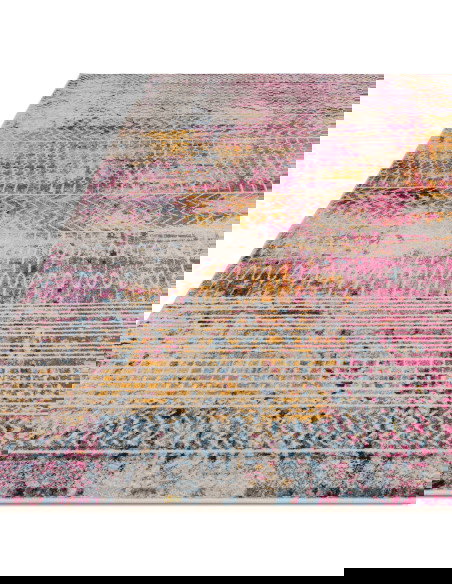 Tappeto Muse Tribal Bright MU26: design moderno e colorato, perfetto per soggiorni contemporanei. Resistente, facile da pulire