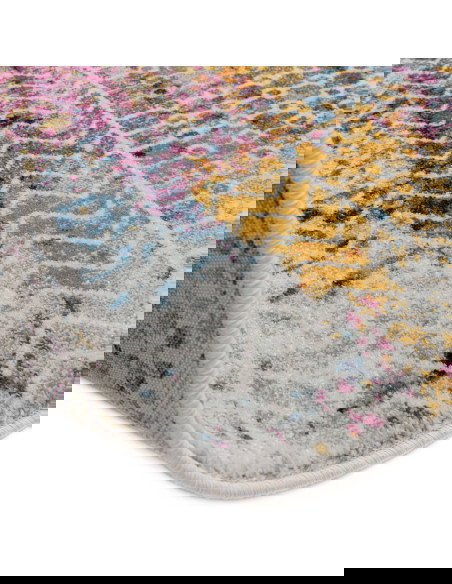 Brighten your space with the Muse Tribal Bright MU26, a durable modern colourful area rug featuring vibrant geometric patterns