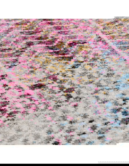 Brighten your space with the Muse Tribal Bright MU26, a durable modern colourful area rug featuring vibrant geometric patterns