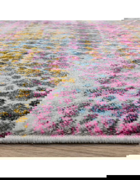 Brighten your space with the Muse Tribal Bright MU26, a durable modern colourful area rug featuring vibrant geometric patterns