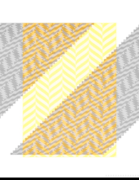 Tappeto Muse Yellow Chevron MU08: design geometrico e colori caldi per un soggiorno moderno e accogliente. Perfetto tra i tappe
