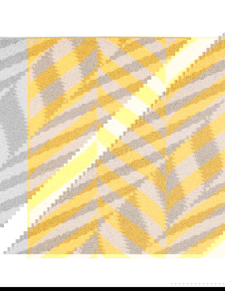 Tappeto Muse Yellow Chevron MU08: design geometrico e colori caldi per un soggiorno moderno e accogliente. Perfetto tra i tappe