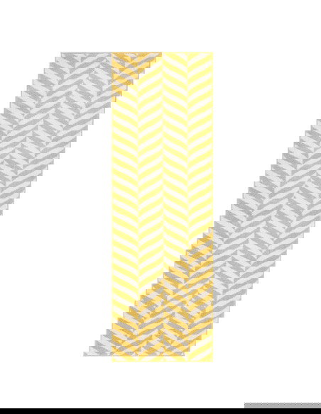 Tappeto Muse Yellow Chevron MU08: design geometrico e colori caldi per un soggiorno moderno e accogliente. Perfetto tra i tappe