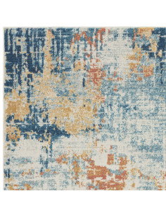 Tappeto moderno design Nova Illusion NV39: fantasia astratta, colori vibranti e facile manutenzione per un soggiorno elegante e 2