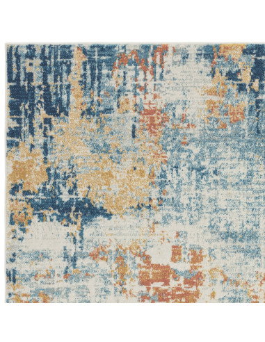 Tappeto moderno design Nova Illusion NV39: fantasia astratta, colori vibranti e facile manutenzione per un soggiorno elegante e