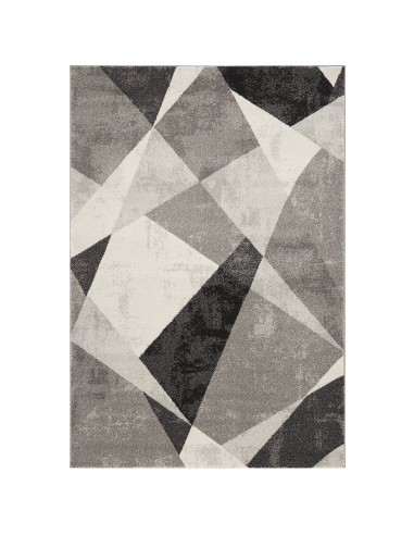 Elevate your space with the Nova NV02 Patio Grey modern area rug, featuring geometric elegance and easy maintenance for stylish