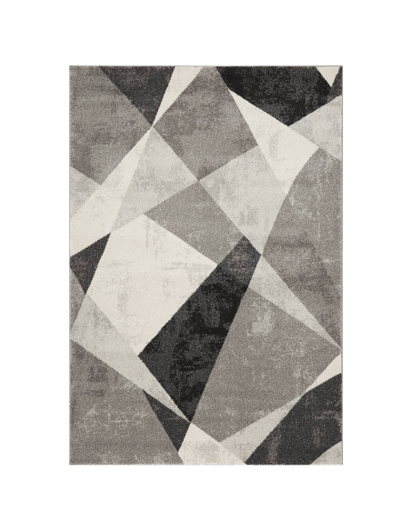 Elevate your space with the Nova NV02 Patio Grey modern area rug, featuring geometric elegance and easy maintenance for stylish