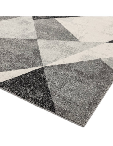 Elevate your space with the Nova NV02 Patio Grey modern area rug, featuring geometric elegance and easy maintenance for stylish