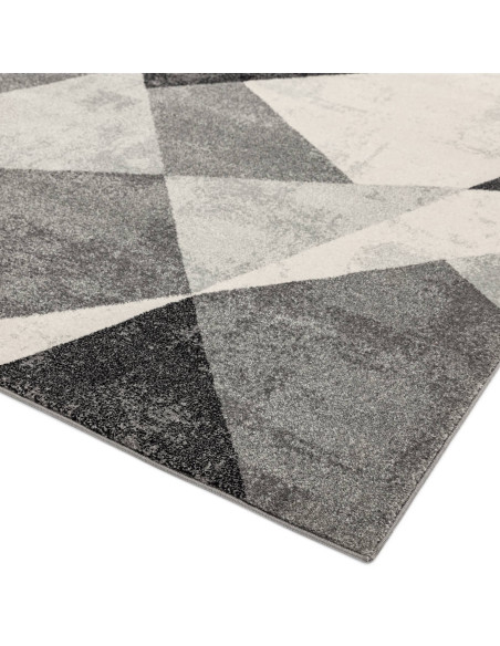 Elevate your space with the Nova NV02 Patio Grey modern area rug, featuring geometric elegance and easy maintenance for stylish