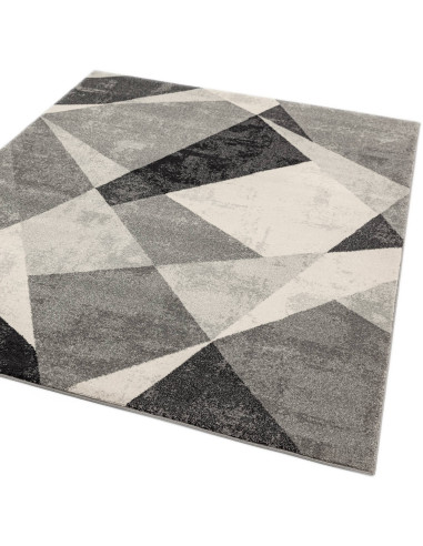 Elevate your space with the Nova NV02 Patio Grey modern area rug, featuring geometric elegance and easy maintenance for stylish