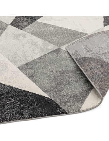 Elevate your space with the Nova NV02 Patio Grey modern area rug, featuring geometric elegance and easy maintenance for stylish
