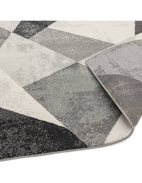 Elevate your space with the Nova NV02 Patio Grey modern area rug, featuring geometric elegance and easy maintenance for stylish