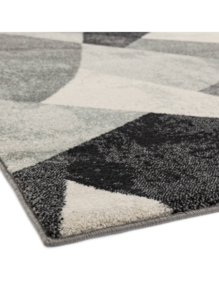 Elevate your space with the Nova NV02 Patio Grey modern area rug, featuring geometric elegance and easy maintenance for stylish