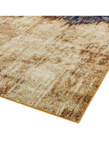 Elevate your space with the Nova NV04 Distress Orange modern area rug, featuring a vibrant abstract design and durable, easy-ca