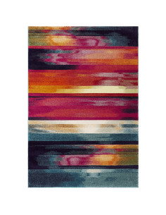 Tappeto moderno soggiorno Nova NV05 Stripe Multi: design astratto, colori vibranti e comfort, perfetto per arredare con stile e