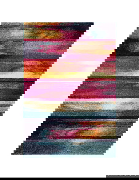 Tappeto moderno soggiorno Nova NV05 Stripe Multi: design astratto, colori vibranti e comfort, perfetto per arredare con stile e