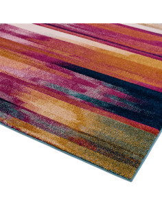 Tappeto moderno soggiorno Nova NV05 Stripe Multi: design astratto, colori vibranti e comfort, perfetto per arredare con stile e 2