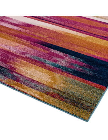 Tappeto moderno soggiorno Nova NV05 Stripe Multi: design astratto, colori vibranti e comfort, perfetto per arredare con stile e