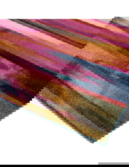 Tappeto moderno soggiorno Nova NV05 Stripe Multi: design astratto, colori vibranti e comfort, perfetto per arredare con stile e